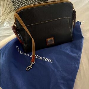 Dooney & Bourke Black Leather Crossbody Bag (no strap)